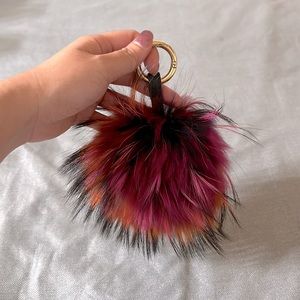 Fur ball key chain